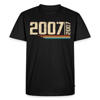 Vintage Anniversary 2007 Birthday Party 2007 - Men's Premium Organic T-Shirt - black - Front - Nico (187cm)