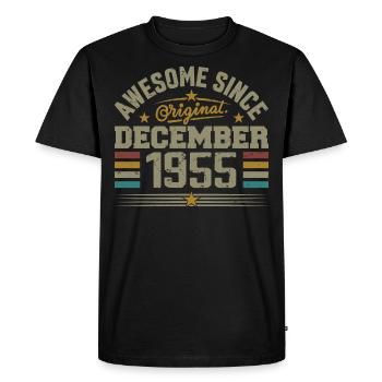 December 1955 - December 1955 Birthday Gift - Men's Premium Organic T-Shirt - black - Front - Nico (187cm)