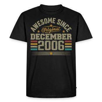 Décembre 2006 - Cadeau Anniversaire December 2006 - T-shirt Premium bio Homme - noir - Devant - Nico (187cm)