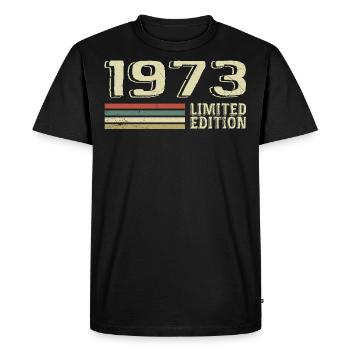 Born in 1973 Birthday 1973 Vintage 1973 - Men's Premium Organic T-Shirt - black - Front - Nico (187cm)