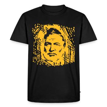 Hemingway - Men's Premium Organic T-Shirt - black - Front - Nico (187cm)