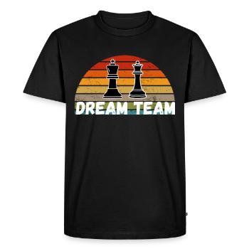 Chess Saying Gift Relationship Queens Gambit - Men's Premium Organic T-Shirt - black - Front - Nico (187cm)