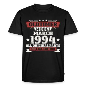 30th Birthday Classic Car March Vintage 1994 - Men's Premium Organic T-Shirt - black - Front - Nico (187cm)