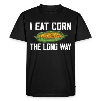 I Eat Corn The Long Way Inappropriate Embarrassing - T-shirt Premium bio Homme - noir - Devant - Nico (187cm)