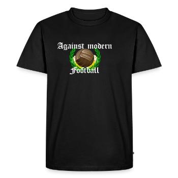 Contre le football moderne blanc - T-shirt Premium bio Homme - noir - Devant - Nico (187cm)