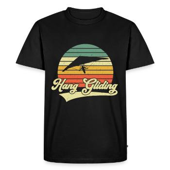 Hang Gliding Vintage Retro Plan de suspension - T-shirt Premium bio Homme - noir - Devant - Nico (187cm)