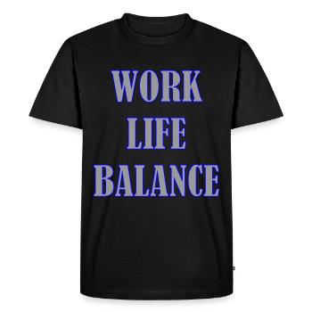 WORK LIFE BALANCE - T-shirt Premium bio Homme - noir - Devant - Nico (187cm)