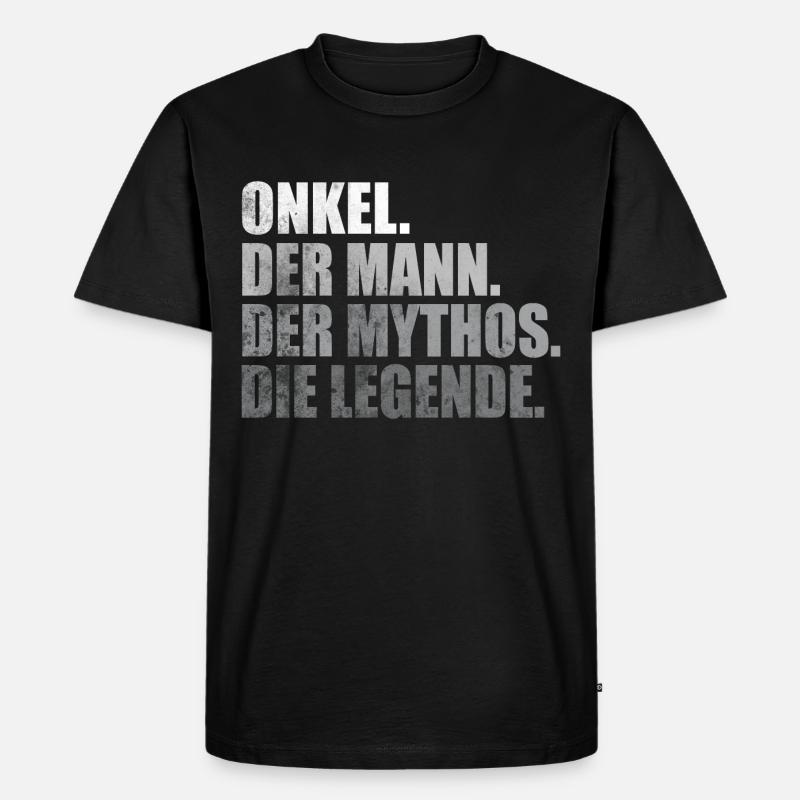 Onkel Spruch Geschenk - Männer Premium Bio T-Shirt - Schwarz