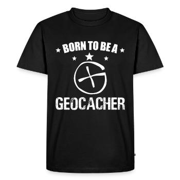 Geocacher, geocaching, scavenger hunt - Men's Premium Organic T-Shirt - black - Front - Nico (187cm)