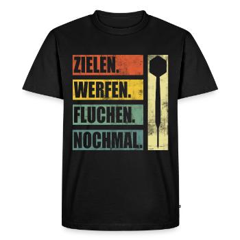 Dart Darts Dartpfeil Lustiger Spruch - Männer Premium Bio T-Shirt - Schwarz - Vorne - Nico (187cm)