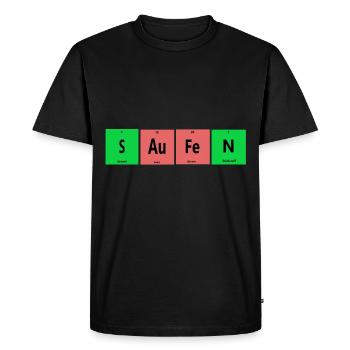 Saufen - Männer Premium Bio T-Shirt - Schwarz - Vorne - Nico (187cm)