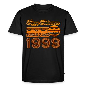 Halloween Citrouille Anniversaire Année de Construction 1999 Millésime - T-shirt Premium bio Homme - noir - Devant - Nico (187cm)