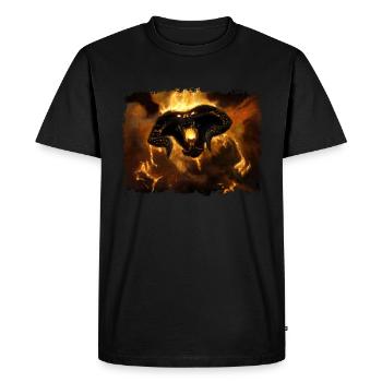 BALR0G Monstre De Feu - T-shirt Premium bio Homme - noir - Devant - Nico (187cm)