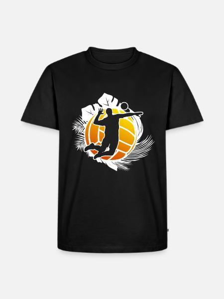 Beachvolleyball Volleyballer - Men's Premium Organic T-Shirt - black