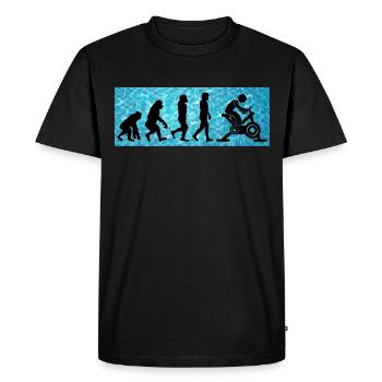 Aqua Cycling Swimming Pool Fitness Evolution - Men's Premium Organic T-Shirt - black - Front - Nico (187cm)