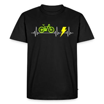 E-Bike Vélo électrique Vélo Cyclisme Heartbeat - T-shirt Premium bio Homme - noir - Devant - Nico (187cm)