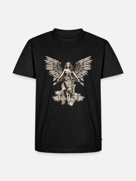 Flügel aus Geldschein / Penge - Engelsdesign - Herre Premium økologisk T-shirt - sort