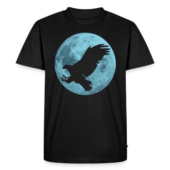 Aigle pleine lune - T-shirt Premium bio Homme - noir - Devant - Nico (187cm)