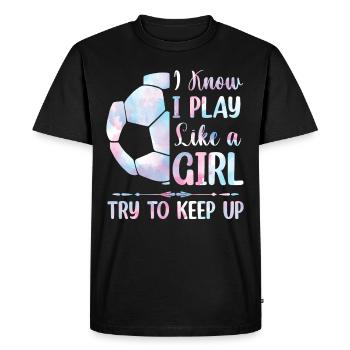 Soccer Filles - T-shirt Premium bio Homme - noir - Devant - Nico (187cm)