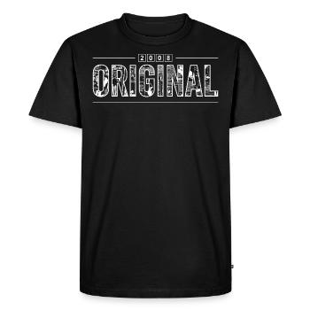 Original 2008 Cadeau Anniversaire 2008 retro 2008 - T-shirt Premium bio Homme - noir - Devant - Nico (187cm)