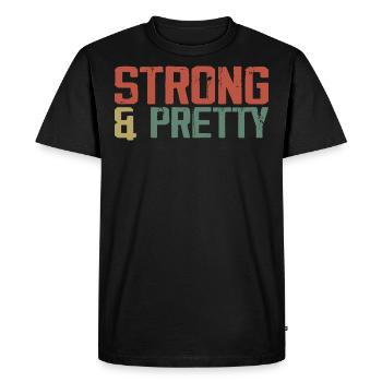 Strong And Pretty Funny Strongman Gym Workout - T-shirt Premium bio Homme - noir - Devant - Nico (187cm)