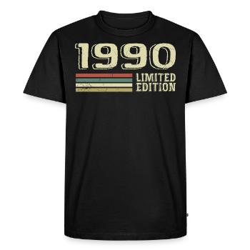 Born in 1990 Birthday 1990 Vintage 1990 - Men's Premium Organic T-Shirt - black - Front - Nico (187cm)