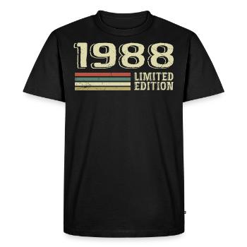 Nées en 1988 anniversaire 1988 Vintage 1988 - T-shirt Premium bio Homme - noir - Devant - Nico (187cm)