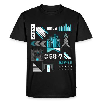 Un design de chemise streetwear urbain pour toutes les occasions - T-shirt Premium bio Homme - noir - Devant - Nico (187cm)