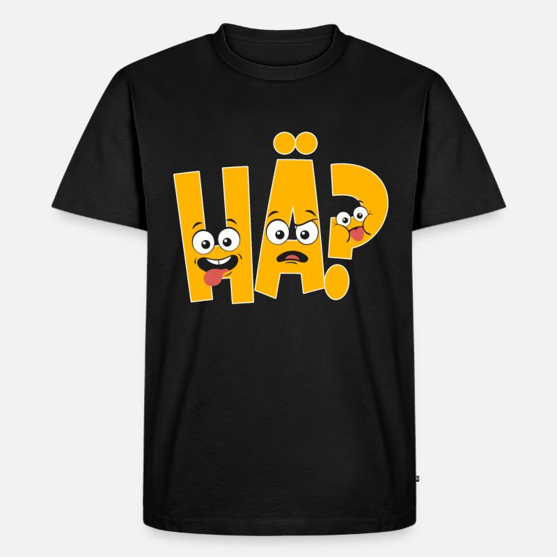 Hä? Comic - Männer Premium Bio T-Shirt - Schwarz