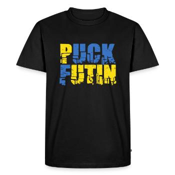 Puck Futin - Men's Premium Organic T-Shirt - black - Front - Nico (187cm)