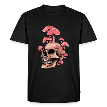 CRÂNE DE CHAMPIGNON - T-shirt Premium bio Homme - noir - Devant - Nico (187cm)
