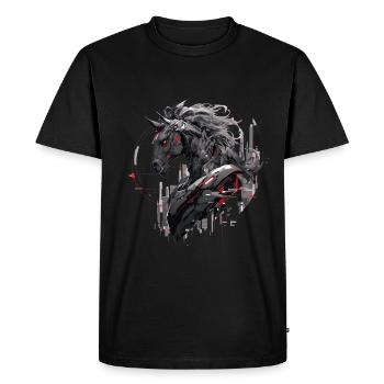 Mecha Animal Tiger Wolf Fox Dino Bear Cyborg - Men's Premium Organic T-Shirt - black - Front - Nico (187cm)