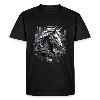 Mecha Animal Tiger Wolf Fox Dino Bear Cyborg - Men's Premium Organic T-Shirt - black - Front - Nico (187cm)