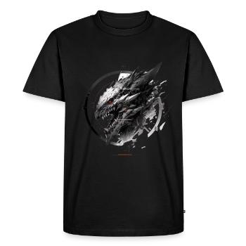 Mecha Animal : tigre, loup, renard, dinosaure, - T-shirt Premium bio Homme - noir - Devant - Nico (187cm)