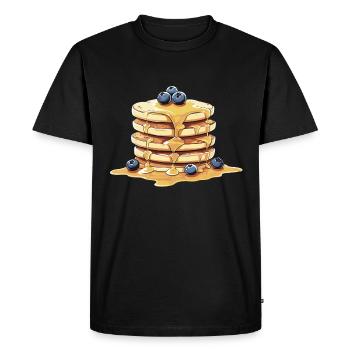Crêpes Blueberrie - T-shirt Premium bio Homme - noir - Devant - Nico (187cm)