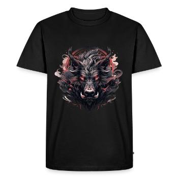 Mecha Animal Tiger Wolf Fox Dino Bear Cyborg - Men's Premium Organic T-Shirt - black - Front - Nico (187cm)