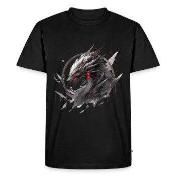 Mecha Animal Tiger Wolf Fox Dino Bear Cyborg - Men's Premium Organic T-Shirt - black - Front - Nico (187cm)