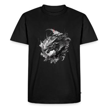 Mecha Animal : tigre, loup, renard, dinosaure, - T-shirt Premium bio Homme - noir - Devant - Nico (187cm)