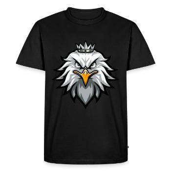 Couronne d'aigle - T-shirt Premium bio Homme - noir - Devant - Nico (187cm)