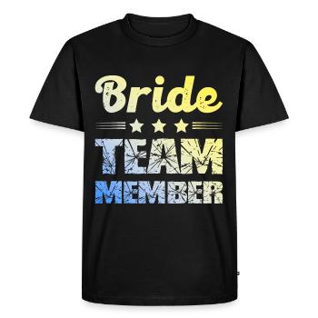 Bride Team - Men's Premium Organic T-Shirt - black - Front - Nico (187cm)