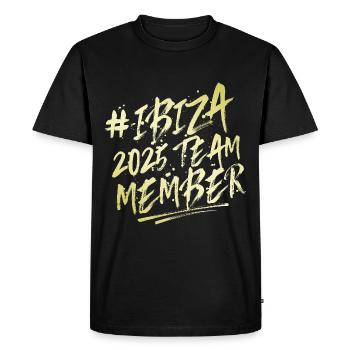 Ibiza 2025 Team - Men's Premium Organic T-Shirt - black - Front - Nico (187cm)
