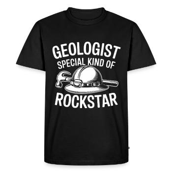 Les géologues sont tout simplement cool. Casque de géologue - T-shirt Premium bio Homme - noir - Devant - Nico (187cm)
