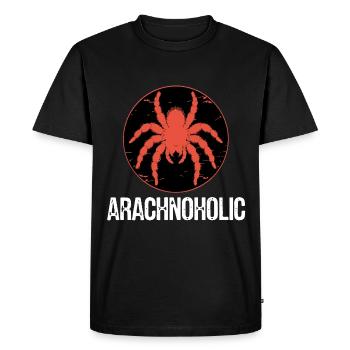 Silhouette de grande tarentule poilue arachnoholic - T-shirt Premium bio Homme - noir - Devant - Nico (187cm)