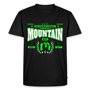 Journée internationale de la montagne - T-shirt Premium bio Homme - noir - Devant - Nico (187cm)