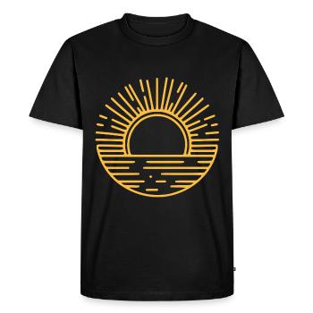 Graphic Sun Sun Icon - Men's Premium Organic T-Shirt - black - Front - Nico (187cm)