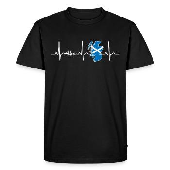 Schottland Alba Schottisch Herzschlag - Männer Premium Bio T-Shirt - Schwarz - Vorne - Nico (187cm)