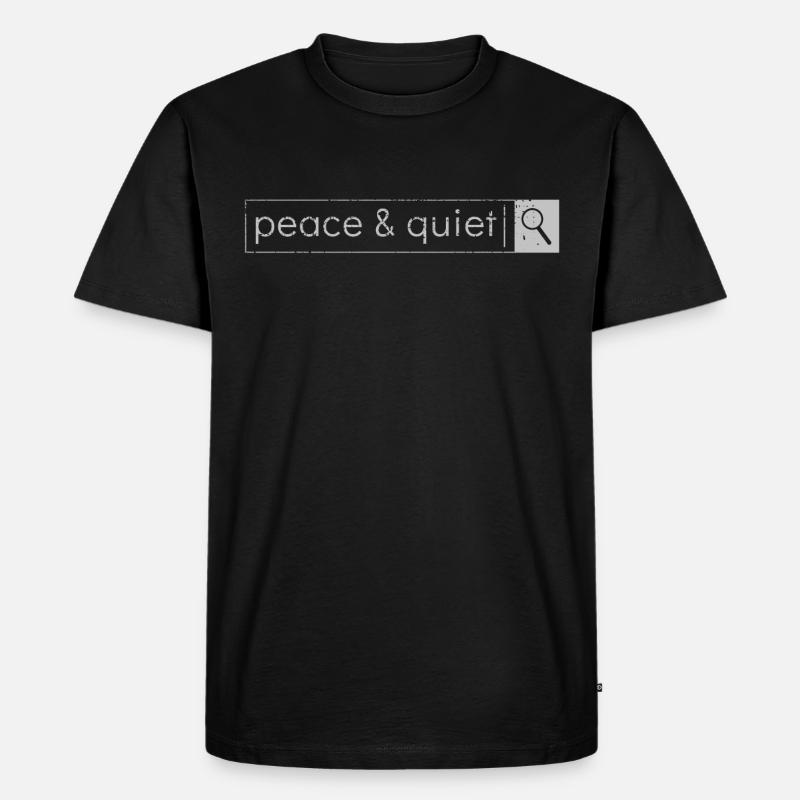 Ruhe und Frieden - Männer Premium Bio T-Shirt - Schwarz
