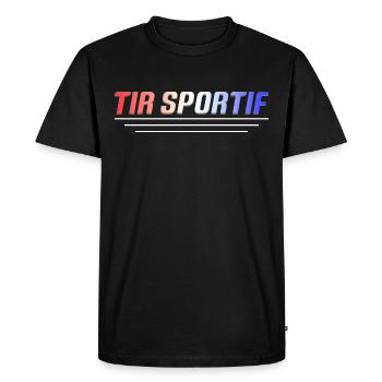tir sportif sport cadeau personnalisé humour - T-shirt Premium bio Homme - noir - Devant - Nico (187cm)