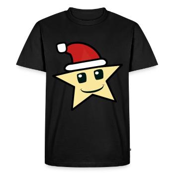 Christmas Star Santa Claus Christmas Star Xmas Child - Men's Premium Organic T-Shirt - black - Front - Nico (187cm)