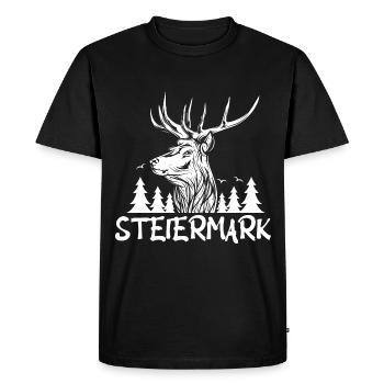 Styrie - T-shirt Premium bio Homme - noir - Devant - Nico (187cm)
